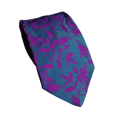 Duchamp London Wow! Bold Blue & Multicolour 'trailing Floral' Tie Freepost • $65.21