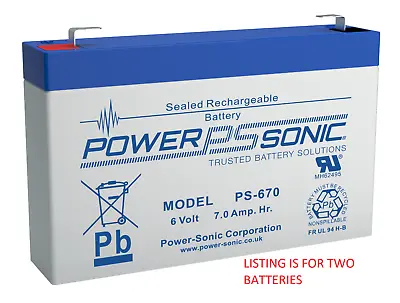 £25.95 • Buy NEW 2 X 6V 7Ah{8AH} 3-FM-7 RECHARGEABLE BATTERIES For 12V Kids Electric Toy Car