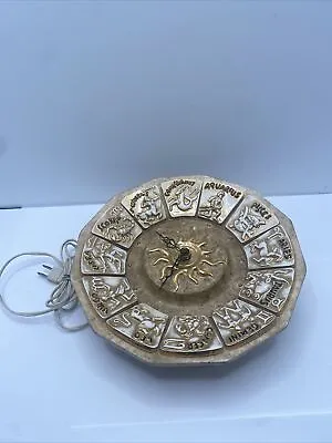 Vintage 1970's Horoscope Wall Clock Dial Face Astrology Names Zodiac Sun Ceramic • $35