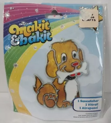 American Crafts The Original Makit & Bakit Stained Suncatcher Kit Puppy Bone • $5.97