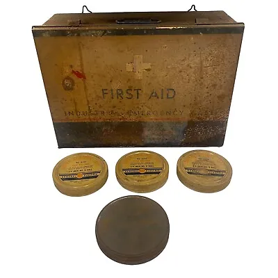 Vintage JOHNSON & JOHNSON Medical Cabinet Industrial Emergency Case First Aid • $34.95