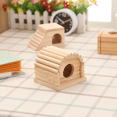 £9.40 • Buy Hamster Toy Wooden Villa Natural Wood House Ladder Arched Hamster Hideout H Och