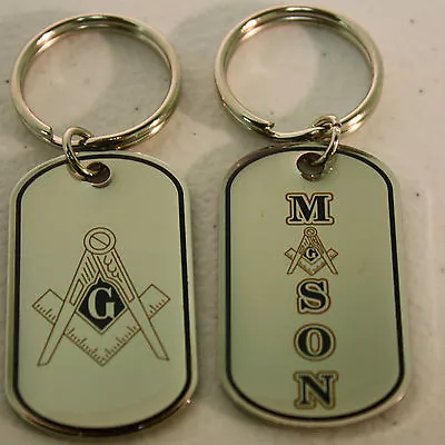 Mason Dog Tag Key Ring Keychain - Masonic • $8.99