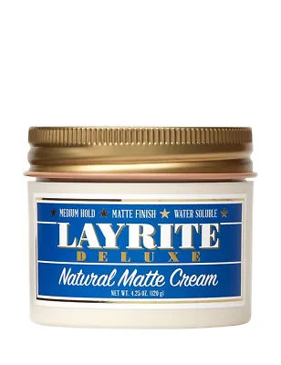 Layrite Natural Matte Cream Mens Matt Medium Hold Hair Styling Pomade 4.25oz • £21.95