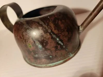 VINTAGE Mid-Century Metal Ware COPPER & BRASS ORCHID WATERING CAN - GREAT PATINA • $28.95