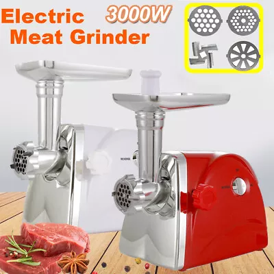 3000W Electric Powerful Meat Mincer Grinder Sausage Maker Food Grinding Machine • £46.99