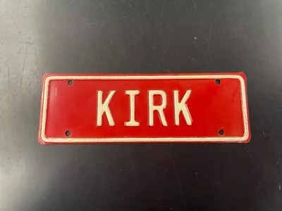 Vintage Nos Bicycle Name Plate License Plate Kirk • $11.99