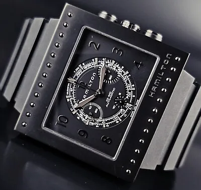 Huge Titanium Hamilton Code Breaker Valjoux 7753 Automatic Men Chronograph Watch • $1685