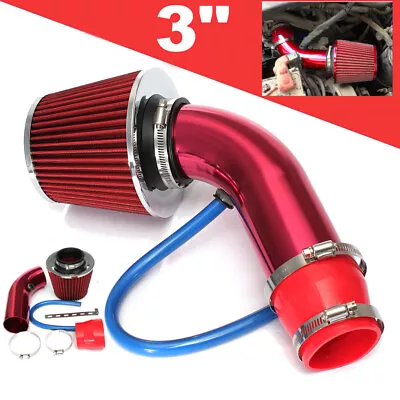 Auto Car Parts Cold Air Intake Filter Pipe Power Flow Hose System Induction Kit • $62.17