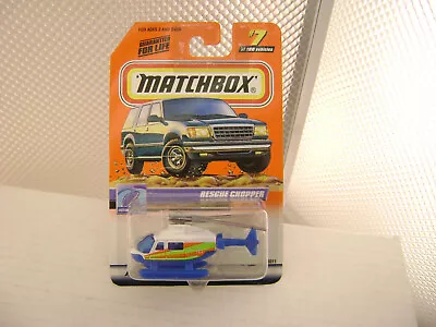 1999 Matchbox Superfast #7 Rescue Chopper Helicopter New On Card • $9.99