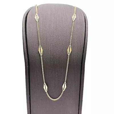 9ct 9K Yellow Gold Italian Fine Curb + Lip Chain Necklace 2.59 Grams 49cm. New • $310