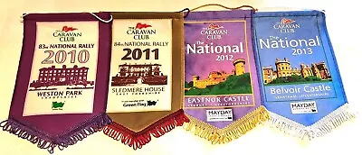 Caravan Club National Rally Official Pennants X 4 - 2010/2011/2012/2013 • £7.99