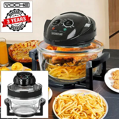 Halogen Oven Air Fryer 1400W Electric Multi Function Convection Cooker 17 Litre • £36.52