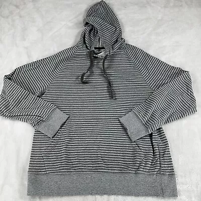 Mossimo Supply Co Hoodie Mens Medium M Gray Striped Pullover Lightweight • $11.69