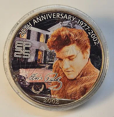 Elvis Presley 25th Anniversary Rare US Silver Eagle 1oz Fine Silver Coin In Box • $50