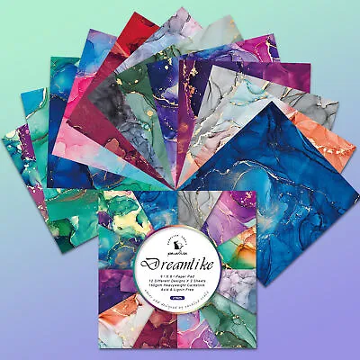 24PCS/Set Craft Paper Pad Color Mixture Paper Patterned Paper For Card Making • £8.45