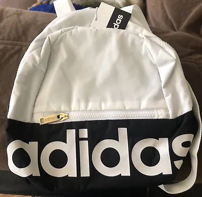 Adidas Linear Mini Backpack New With Tag COLOR: Black/White • $29.92