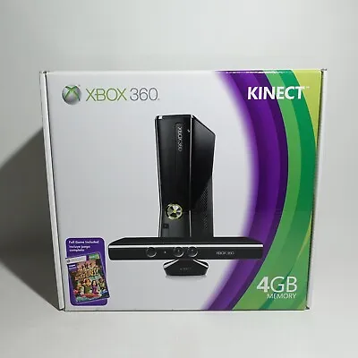 $449.99 • Buy Microsoft Xbox 360 Slim 4GB Black Console Model 1439 With Kinect NEW Sealed 