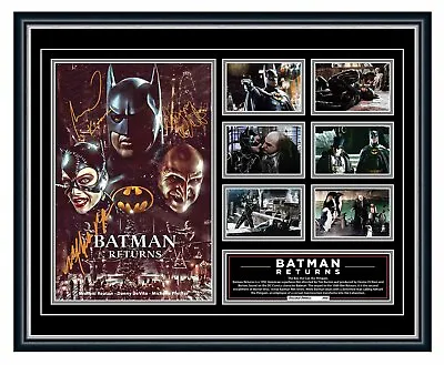 Batman Returns 1992 Keaton Devito Signed Poster Photo Le Framed Memorabilia • $129.99