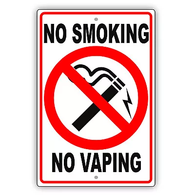 No Smoking No Vaping Private Property No Smoking Are Not Allowed Metal Tin Sign • $10.99