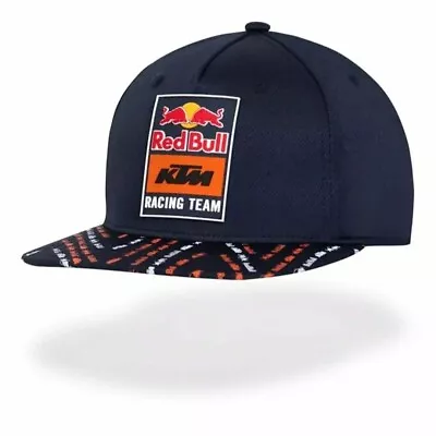 Red Bull X KTM Racing Team Twist Flat Hat Cap Logo Blue Adjustable Snapback NEW • $25