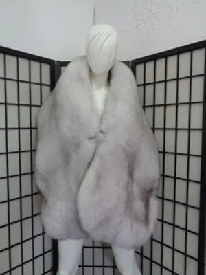 Brand New Norwegian Blue Fox Double Sided Fur Stole Scarf Wrap Women Woman 73  • $1595.07