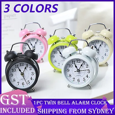 $14.59 • Buy Twin Bell Alarm Clock Vintage Retro Loud Clocks Battery Bedside Desk Analogue AU