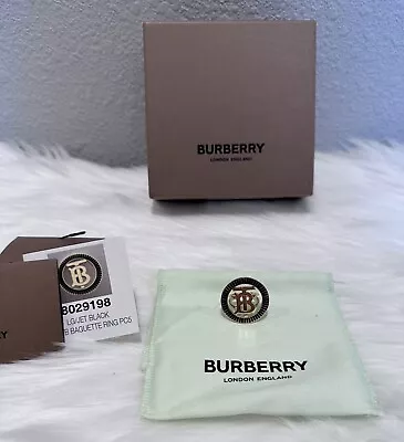 NEW Burberry Gold Plated Monogram Motif Ring SZ Medium • $196.20