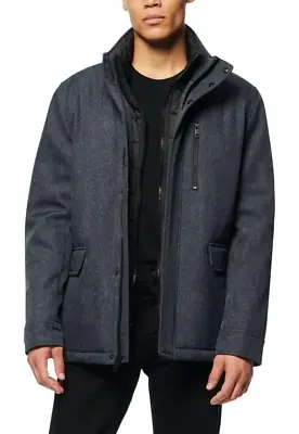 Marc New York By Andrew Marc Men's Mullins Melange Tech Jacket Navy Small NWT • $48.72