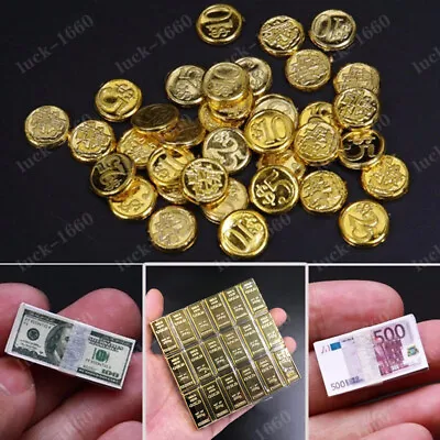 $13.29 • Buy 1/6 Scale Gold Coins Dollars Euro Money Scene Accessories For 12  Action Figure
