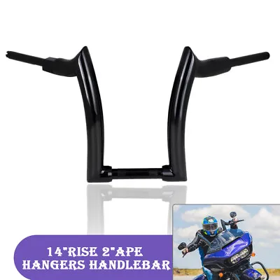$195.51 • Buy 14'' Rise 2  Ape Hanger Handlebar Fit For Yamaha VStar 950 XVS950 Tourer