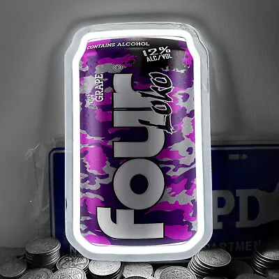 Four Loko Grape Beverage Can Neon Sign Bar Club Party Mall Wall Decor 12 X7  H4 • $49.99