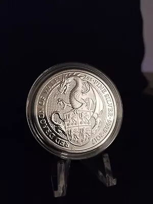 2017 5 Pound Silver Queen's Beast Red Dragon Of Wales 2 Oz .999 Fine Coin • $79.29