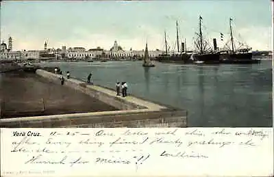 Veracruz Vera Cruz Mexico Harbro Dock Ships 1904 Used Postcard • $5.80