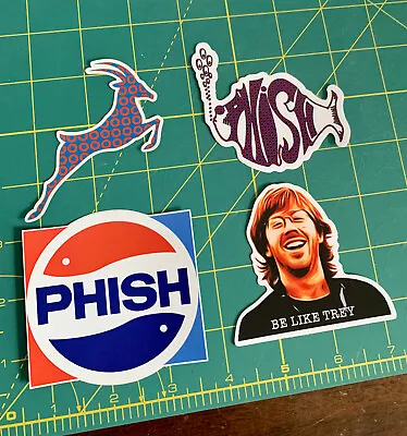 Phish Fishman Donut Trey Antelope 4-Pack Premium Vinyl Sticker Decal Car 3 In • $11.99