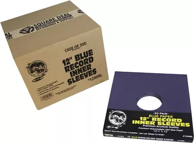 (500) 12  Blue COLORED Paper Record INNER SLEEVES LP Acid-Free ARCHIVAL EP • $179.99