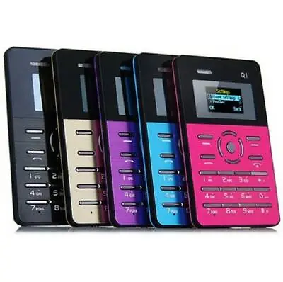 £18.89 • Buy AEIK Qmart Q1 Credit Card Mobile Phone, 2G, Low Radiation Healthier, 4.0mm Thin