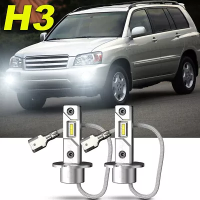 For Toyota Highlander 2001-2003 2x H3 LED Fog Driving Light Bulbs Conversion Kit • $17.49