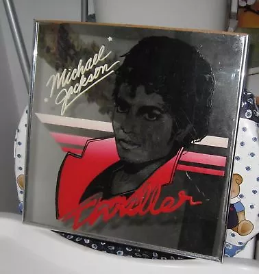 Michael Jackson Mj THRILLER Era Vintage FRAMED MIRROR Scratched Scuffed • $18.21