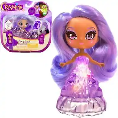 Crystalina Dolls Amethyst Collectible Doll With Colour Changing LED Dress & Acc • £14.99