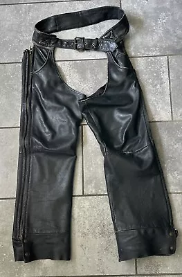 Vintage Easy Rider Leather Chaps - Sz M Well Worn (S236) • $59.95