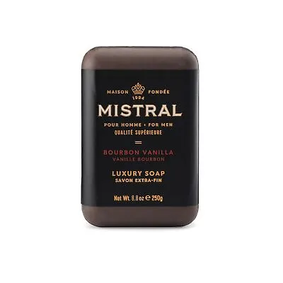Mistral Bar Soap Organic Bourbon Vanilla Large 8.8 Ounce Crafted Soaps  Original • $29.18