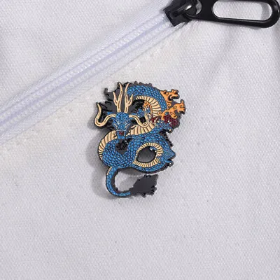 Creative Blue Dragon Brooch Enamel Pin Cartoon Pins Lapel Backpack Metal Badg Pe • $1.78