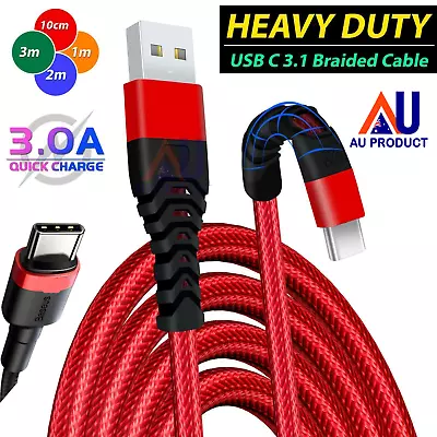 USB Type C Charging Cable 1m 2m 3m Braided Fast Charge For Samsung Xiaomi Huawei • $4.99