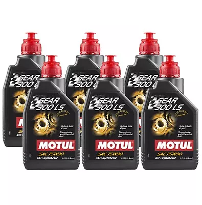 Motul Gear 300 LS 6 Liter 75W90 100% Synthetic Trans & Differential Fluid 6 X 1L • $122.95