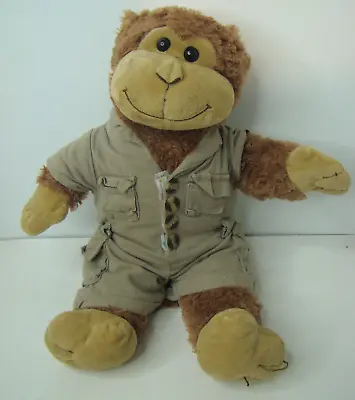 Teddy Mountain Monkey Plush Brown Shaggy Hook N Loop Stuffed Animal 16  Outfit • $7.65