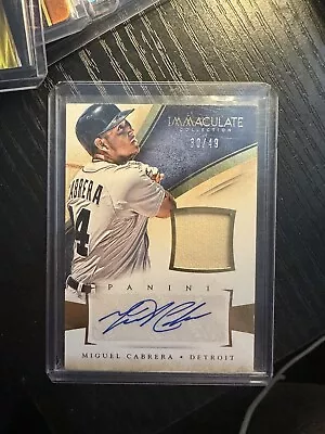 Miguel Cabrera Patch Auto Immaculate  /49 • $140