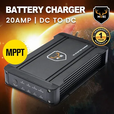 MOBI 20A DC To DC Battery Charger Dual Battery System Isolator Solar Lithium 12V • $129.95