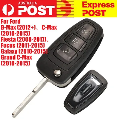 Remote Key Fob Shell For Ford Focus Mondeo C-Max Fiesta Replacement 3 Button • $9.99