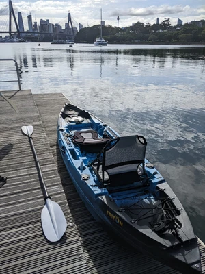 $925 • Buy Triton Pro Fishing Kayak - Bahamas Seats 3 (2 Plus 1) Including Weather Cover